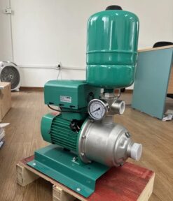 Bơm tăng áp biến tần PEROTAC MHI nhìn nghiêng, đồng hồ áp – bomtrungkien.com